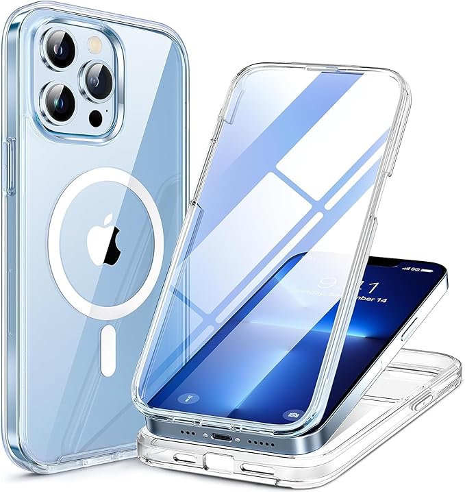 Miracase Bumper Case for iPhone 13 Pro 6.1 Inch,Full Body Protection(Clear)
