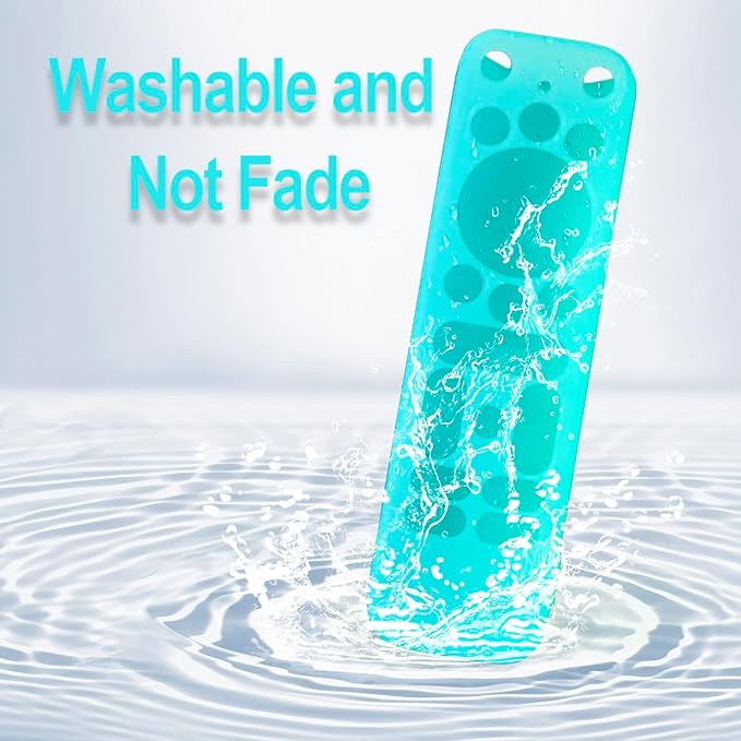 Glow Blue Remote Case for 2025 Onn Google TV Box 4K pro Remote, Silicone Sleeve Compatible with Onn Google TV Remote Washable an-ti Lost Anti-Slip Skin-Friendly