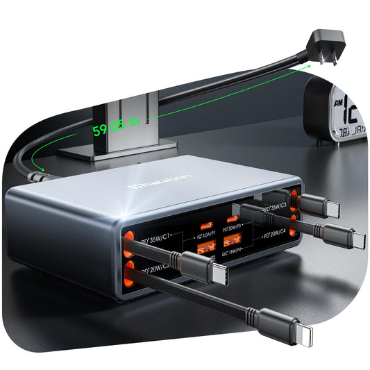 8-in-1 Retractable USB-C GaN Charger for Multiple Devices - Image 1