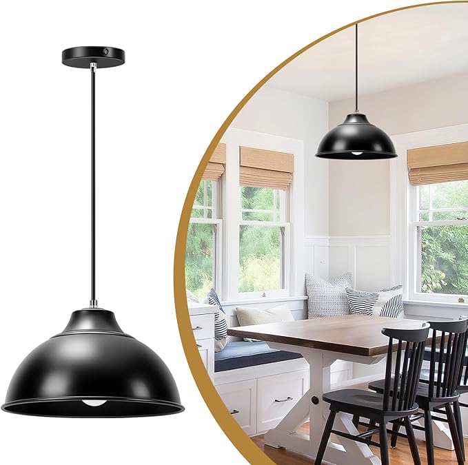 Pendant Lights Kitchen Island,Metal Pendant Light Fixtures,Adjustable Height Hanging Light Fixture for Bedroom,Foyer,Hall,Living Room,Dining Room and Entryway