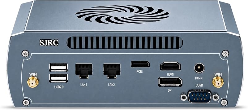 SJRC Gaming Mini PC OCulink Ryzen 7 7840HS(6C/12T) Max 5.1GHz, Industrial Micro Desktop Computer, M.2 NVMe, Barebone NO RAM/SSD/OS, RS232 COM, Dual 2.5GbE i226-V Design Office
