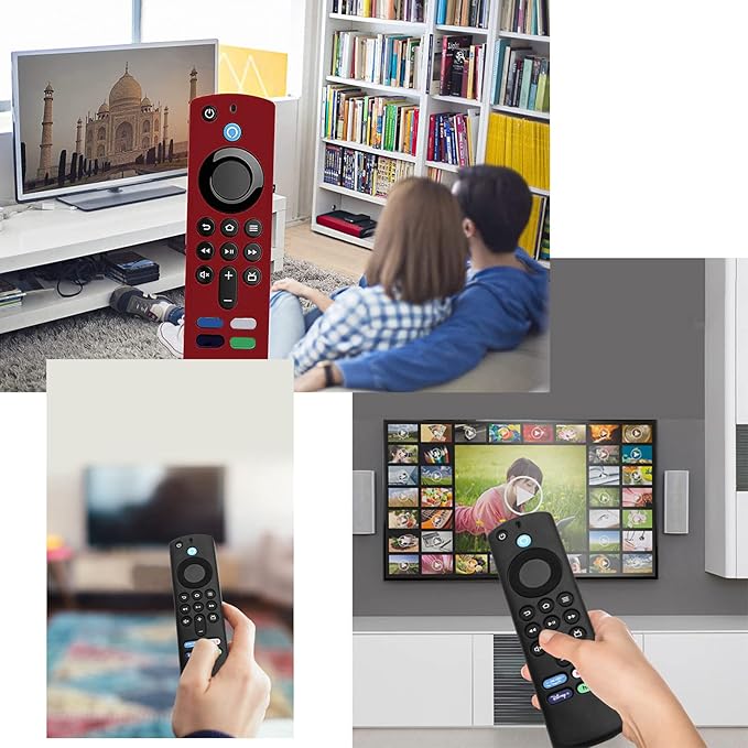 TV Stick 3rd Remote Cover Case with Holder for Tracker, Compatible with Alexa 3rd Gen Remote,Tracker Cover for Tile Sticker, Mint Green