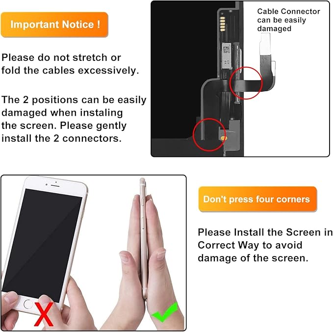LL TRADER Screen Replacement for iPhone 12/12 Pro 6.1" LCD Retina FHD Display with Repair Tool Kits, Waterproof Tape, Screen Protector 2025 New for USA
