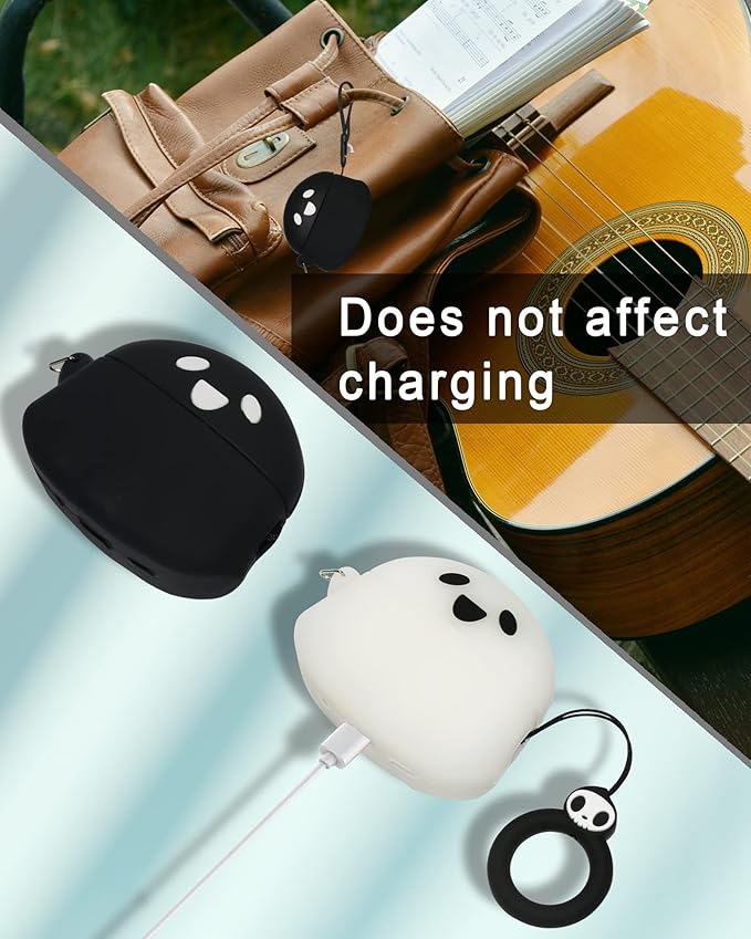 2 Packs Cute Luminous Ghost Face for AirPods Pro 2nd Generation Case Cover 2022 Released Silicone Accessories Set Kit for AirPods Pro 2 Gen Charging Case, Cartoon 3D Funny for AirPod Pro 2 Case
