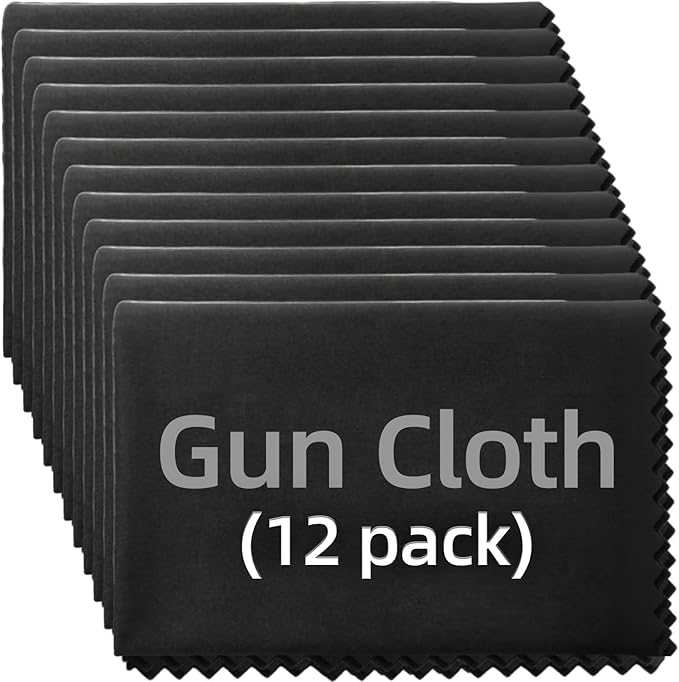 6/12 Pack Microfiber Gun Cleaning Cloth, 12"x12" Lint Free Gun Cleaning Rags