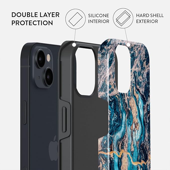 BURGA Phone Case for iPhone 15 - Cute, Trendy, Aesthetic, Pattern Phone Cover, Hard Shell Protection - fits Apple iPhone 15 Case for Women and Men