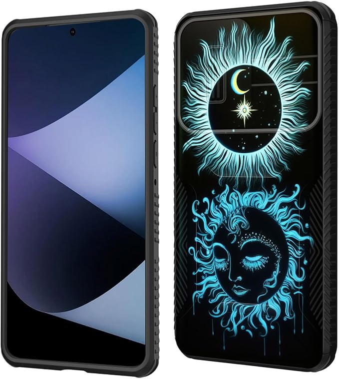 for Galaxy A36 5G/A56 5G Case Built in Slide Camera Lens Cover,Heavy Duty Shockproof Protection Dual Layer Case for Samsung Galaxy A36 5G/A56 5G 6.7" 2025,Sun Moon
