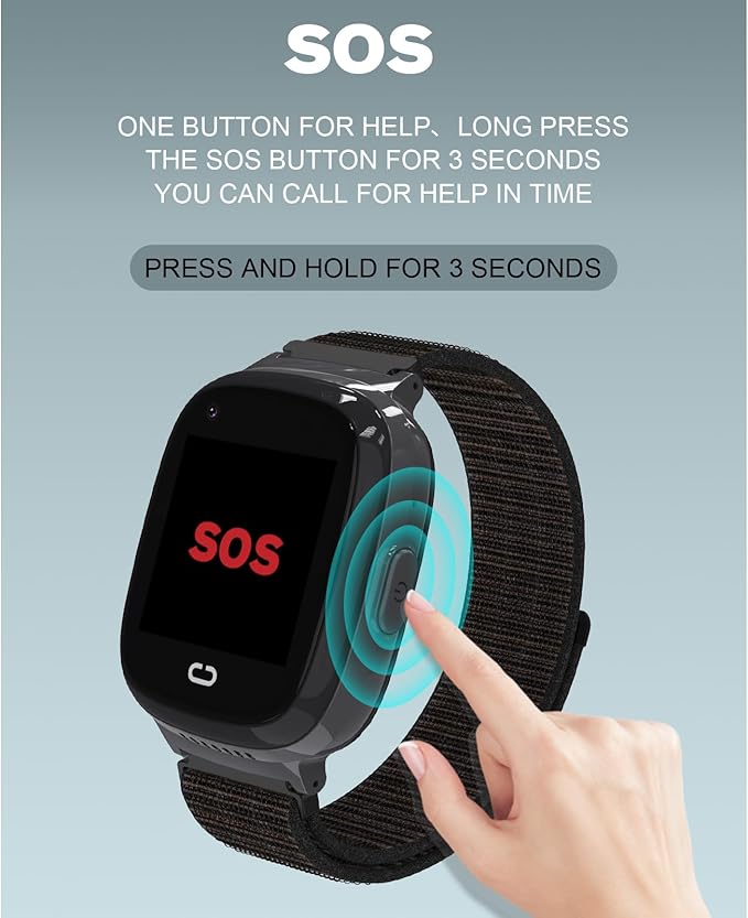PTHTECHUS 4G Kids Smart Watch with SIM Card, Kids GPS Watch with Video Call Voice Chat WiFi/GPS/Call SOS Chat Bluetooth Camera Music Alarm Clock, Wrist Watch for 5-12 Girls Boys