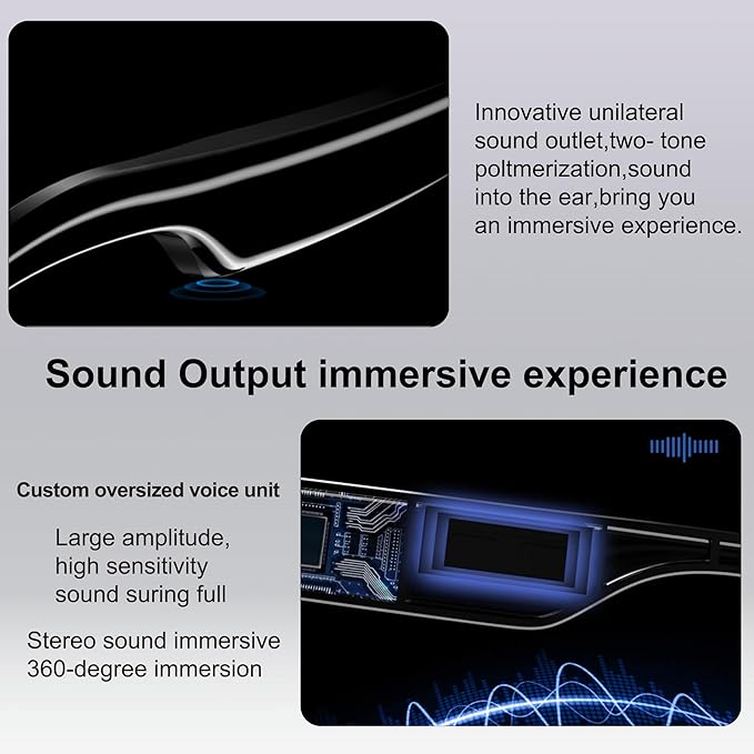 AI Smart Wireless Bluetooth Translation Glasses for Men/Women with Speakers/Bluetooth&140+ Languages Translation Sports/Travel/Drive/Busniess (E8+AI+Color Change Lenses+Silver)