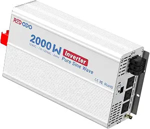 Redodo 2000W Pure Sine Wave Inverter, Power Inverter 12V DC to 120V AC Converter for Vehicles, RV, Home, Outdoor, with 4 AC Outlets, Type-C/USB Interface, Remote Controller, Surge 4000W