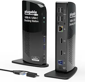 Plugable USB 3.0 Universal Laptop Docking Station, Dual HDMI Monitor
