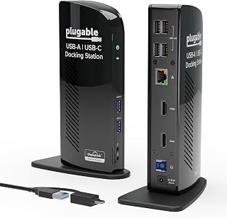 Plugable USB 3.0 Universal Laptop Docking Station, Dual HDMI Monitor