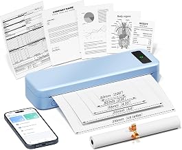Portable Printers Wireless for Travel Home, A285M Inkless Thermal Printer