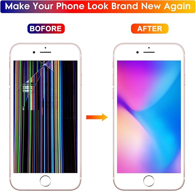 for iPhone 8 Plus Screen Replacement 5.5', 3D Touch Display Full Repair kit, Digitizer Assembly with Tools Set, Tempered Glass, Instruction