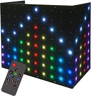 DJ Stage Light Pro 3.3x6.9ft LED Motion Drape Facade - Sound-Activated Rhythm Lights with Remote, 80+ Music Programs & 70 Motion Effects for DJ Booths, Stages, Weddings - Image 1