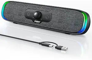 SOULION Computer Speakers, Wired USB Powered Bluetooth Sound bar for PC