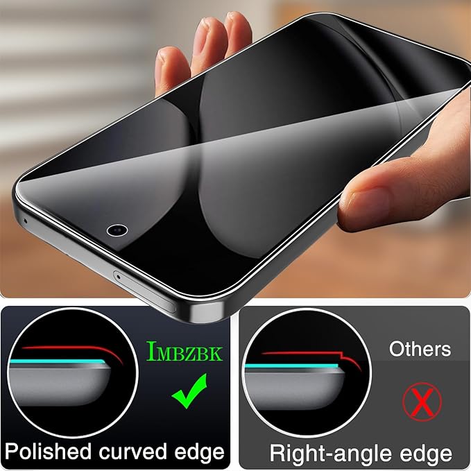 IMBZBK [Auto-Dust Removal] 3 Pack Screen Protector for Google Pixel 10 Pro XL [Phone Case Friendly], 3 Tempered Glass Camera Lens Protector Accessories, Military Grade Shatterproof