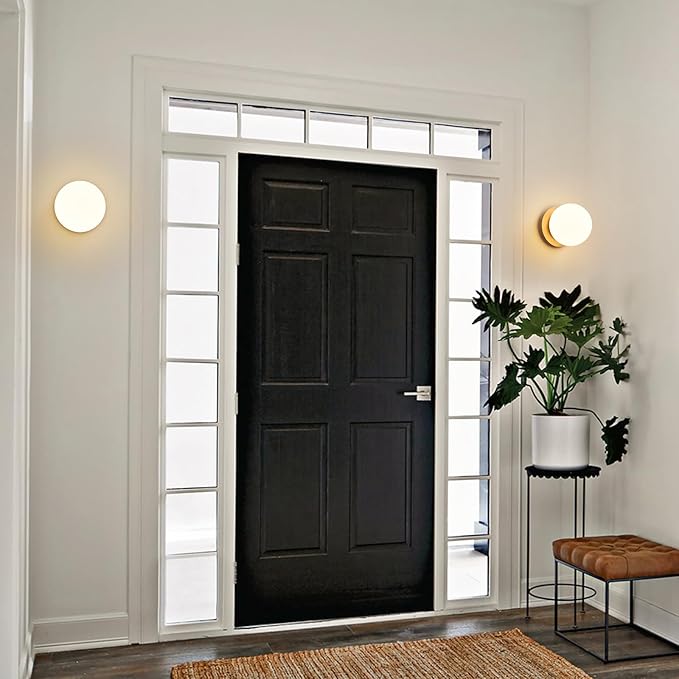 Premium Brass Globe Wall Sconce - Luxury Mid-Century Modern Lighting
