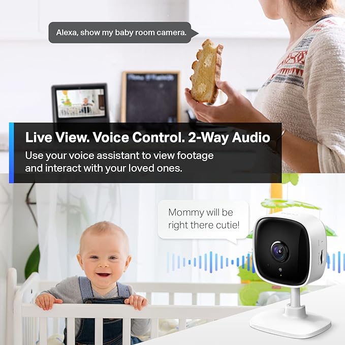 Tapo TP-Link 2K Security Camera for Baby Monitor, Dog Camera w/Motion Detection, 2-Way Audio Siren, Night Vision, Cloud&SD Card Storage(Up to 256GB) Works w/Alexa & Google Home, 4-Pack C110P4