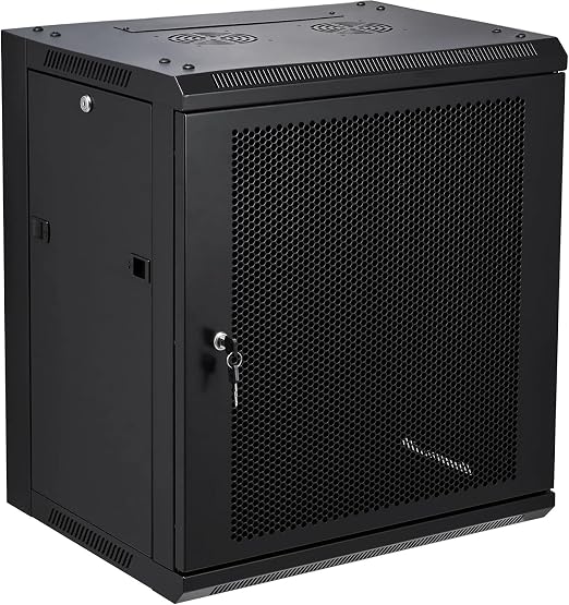12U Wall Mount Server Cabinet Network Rack Vented Enclosure Locking Door