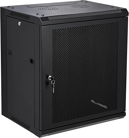 12U Wall Mount Server Cabinet Network Rack Vented Enclosure Locking Door