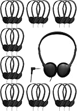 25 Pack Headphones Bulk for School Wired Student Earphones for Classroom with Adjustable Headband On-Ear Class Set Headsets Individually Packed（Black） - Image 1