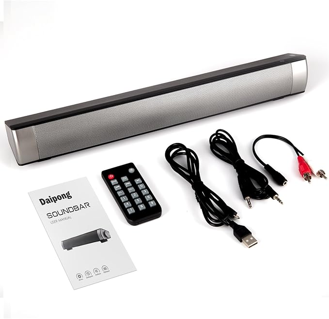 Sound Bar TV Soundbar Wired and Wireless Bluetooth Home Theater TV Speaker, Surround Sound Bar for TV, PC, Cellphone