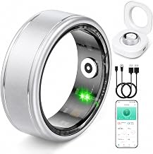 Smart Ring for Women & Men, IP68 Waterproof Fitness Tracker Ring with Heart Rate, Blood Oxygen & Sleep Monitor, Health Tracker Ring Compatible with iOS & Android, No Subscription Fee - Image 1