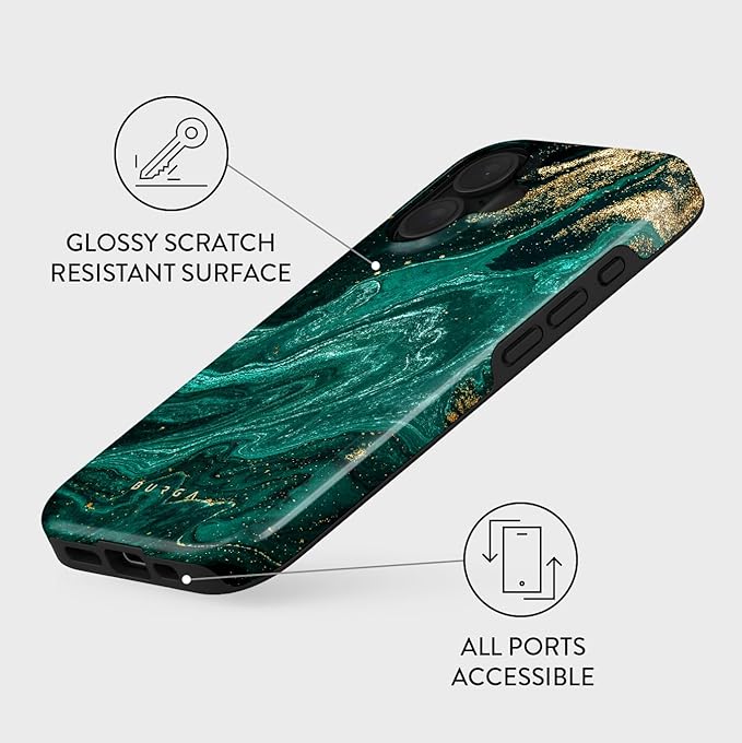 BURGA Phone Case for iPhone 16 - Cute, Trendy, Aesthetic, Pattern Phone Cover, Hard Shell Protection - fits Apple iPhone 16 Case for Women and Men