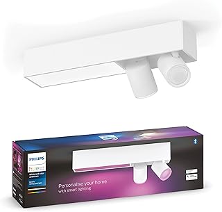 Philips Hue White and Color Ambiance Centris Smart LED Ceiling Light - Includes (1) Color Changing Light Fixture in White with 2 Individually Adjustable Spotlights - Works with Voice - Image 1