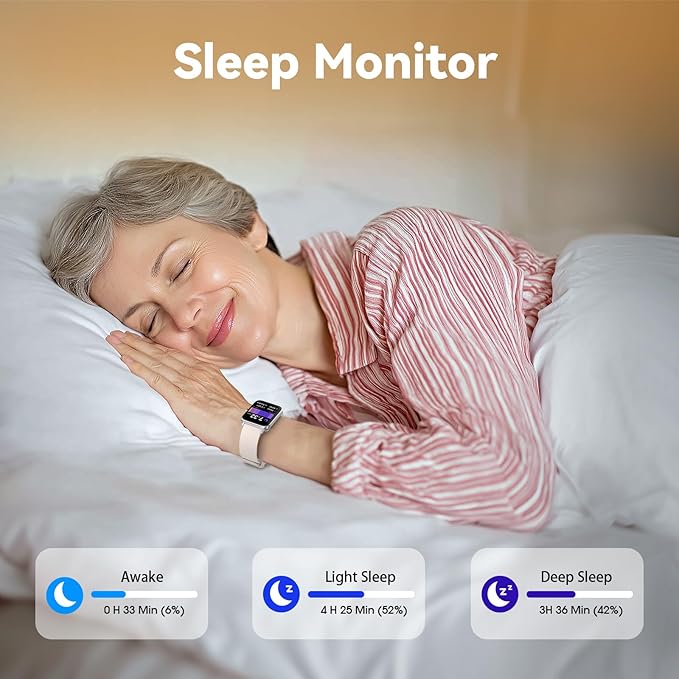 DAVIKO Pedometer Watch Senior Friendly No App/Phone Required,Waterproof Fitness Tracker Watch with Heart Rate Sleep Monitor Activity Tracker, Step Counter for Walking, Smart Watches for Women Men