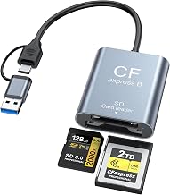 2IN1 CFexpress Type B & SD Card Reader USB3.2 10Gbps,Dual Slot Card Reader - USB-C + USB-A CFe Type B & SD UHS-II/UHS-I Card Reader for Windows/Mac/Android,Ideal for Photographers and Videographer - Image 1