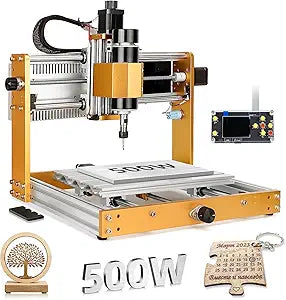 LUNYEE 3018 PRO MAX CNC Machine 500W All-Metal CNC Router Machine 3 Axis Limit Switches & Emergency-Stop with GRBL Offline Control for Cutting Wood Acrylic MDF Plastic, Working Area: 300 x 180 x 80mm