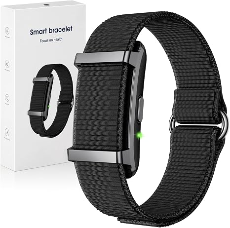 Smart Bracelet Fitness Trackers for Men Women, Smart Watch 24/7 Heart Rate Sleep Stress HRV Monitor, 170+ Sports Modes, 2 Bands, Free APP