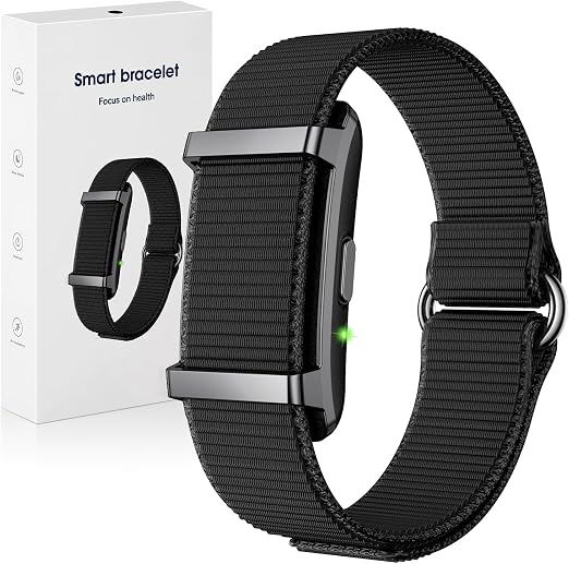 Smart Bracelet Fitness Trackers for Men Women, Smart Watch 24/7 Heart Rate Sleep Stress HRV Monitor, 170+ Sports Modes, 2 Bands, Free APP