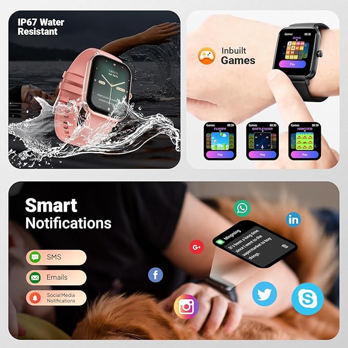Fire-Boltt Ninja Call Pro Max 51.05mm (2.01 inch) Display Smart Watch, Bluetooth Calling, 120+ Sports Modes, Health Suite, Voice Assistance