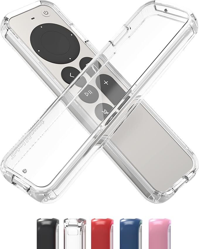 TotalMount Air Rim Case for Apple TV Remotes – Slim, Hybrid Apple TV Remote Case with Ultimate Drop Protection – Clear