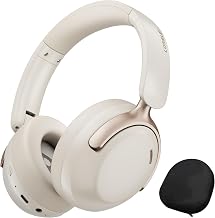 LORELEI QC30 Hybrid Active Noise Cancelling Headphones,Over-Ear Wireless Bluetooth,Beige Protein Leather, Active Noise Control & Transparency Mode,Deep Bass, Built-in Mic - Image 1