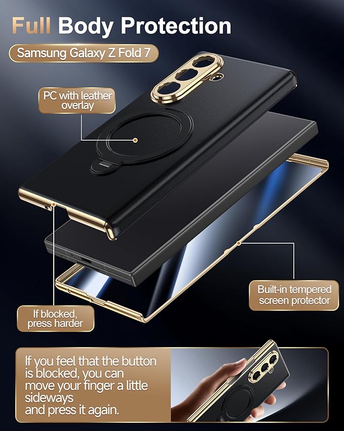 LeYi 2PCS SAM Z Fold 7 Case with Screen Protector