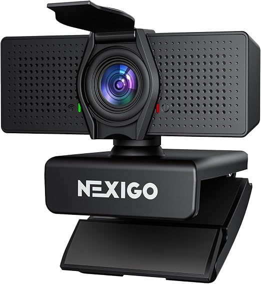 NexiGo N60 Pro 4K Webcam for PC, 4K UHD Sony Sensor, Autofocus, 1080p 60 fps, Noise-Canceling Mics, Privacy Cover, Distortion-Free Lens, 4X Digital Zoom, Works with Switch 2/Zoom/Teams/Google Meet