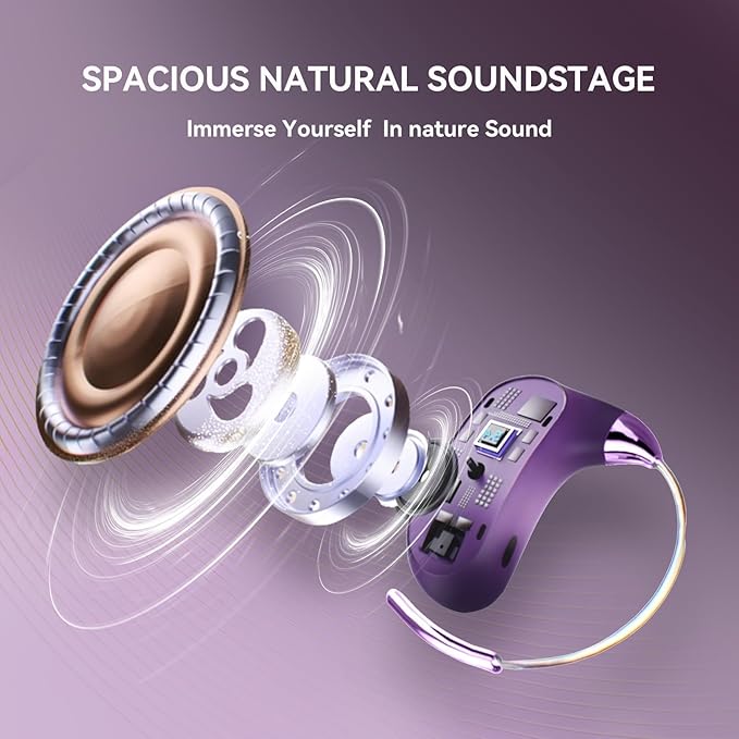 Over Open Ear Earbuds Wireless Bluetooth Open Ear Headphones Air Conduction Earbuds that Don't go in Your Ear with Over-Ear Hooks Running Headphones