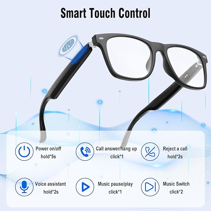 AI Smart Glasses for Men and Women with Chat GPT, Bluetooth Translation Glasses with 164 Languages and Color-Change Lens, Music Playback & Hands-Free Calls, UV & Blue Light Protection