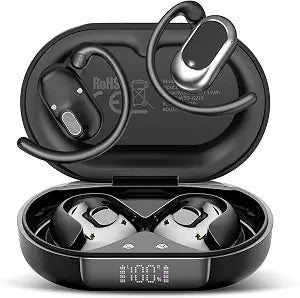 Open Ear Headphones, NEW Over Ear Earbuds with 4 ENC Noise-Canceling Mic