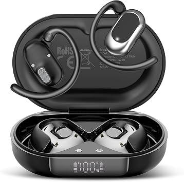 Open Ear Headphones, NEW Over Ear Earbuds with 4 ENC Noise-Canceling Mic