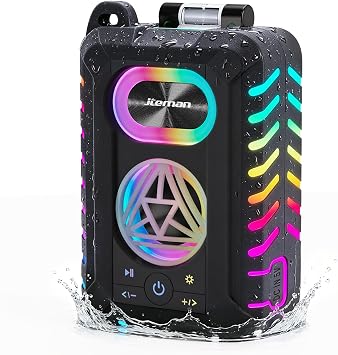 JTEMAN IP67 Waterproof Bluetooth Speaker with Cell Phone Stand