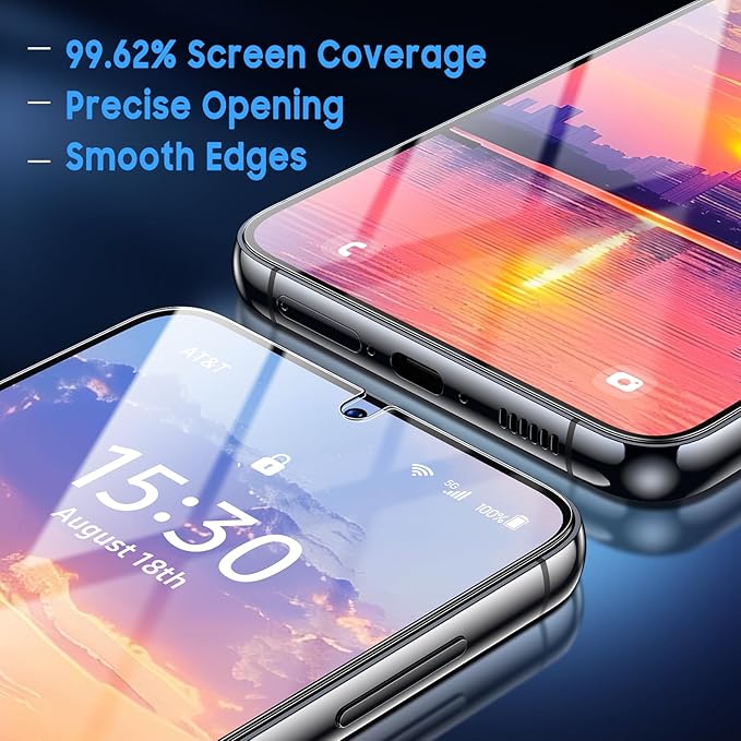 Uyiton UnBreak-Glass for Samsung Galaxy S23+ Plus Screen Protector, [Ultrasonic Fingerprint Support][Auto-Alignment Frame] Scratch-Resistant Bubble-Free S23+ Screen Protector, 2 Pack