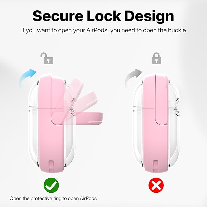 Valkit Compatible AirPods Pro Case - Clear, Lock & Cleaner Kit, Soft Shockproof Protective Case for AirPods Pro Gen 2/1