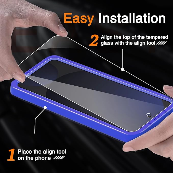 Milomdoi 3 Pack Screen Protector for Samsung Galaxy S24 FE with 3 Pack Camera Lens Protector,Tempered Glass Accessories, [Support Fingerprint Unlock]