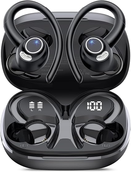 Wireless Earbuds, Bluetooth 5.4 Headphones Sport Over Ear Buds With ENC Mic - Image 4