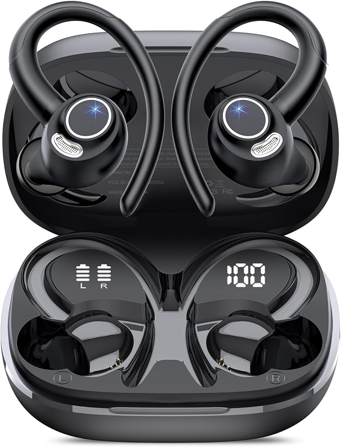 Wireless Earbuds, Bluetooth 5.4 Headphones Sport Over Ear Buds With ENC Mic - Image 8